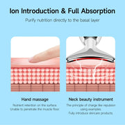 Electrical Neck Beauty Instrument Neck Massager Face Beauty Device, Style: Oval(Black)
