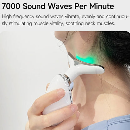 Electrical Neck Beauty Instrument Neck Massager Face Beauty Device, Style: Oval(Black) - free shipping - PMC Jewellery - Order now!