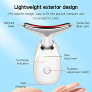 Electrical Neck Beauty Instrument Neck Massager Face Beauty Device, Style: Oval(Black)