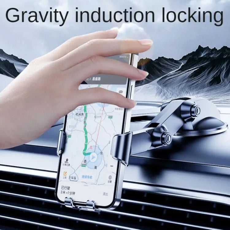 SHUNWEI SD-1132B Car Phone Suction Cup + Air Vent Holder Gravity Sensing Support Bracket(Black) - Car Holders by SHUNWEI | Online Shopping South Africa | PMC TechLife | Buy Now Pay Later Mobicred