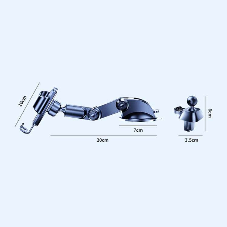 SHUNWEI SD-1132B Car Phone Suction Cup + Air Vent Holder Gravity Sensing Support Bracket(Black) - Car Holders by SHUNWEI | Online Shopping South Africa | PMC TechLife | Buy Now Pay Later Mobicred