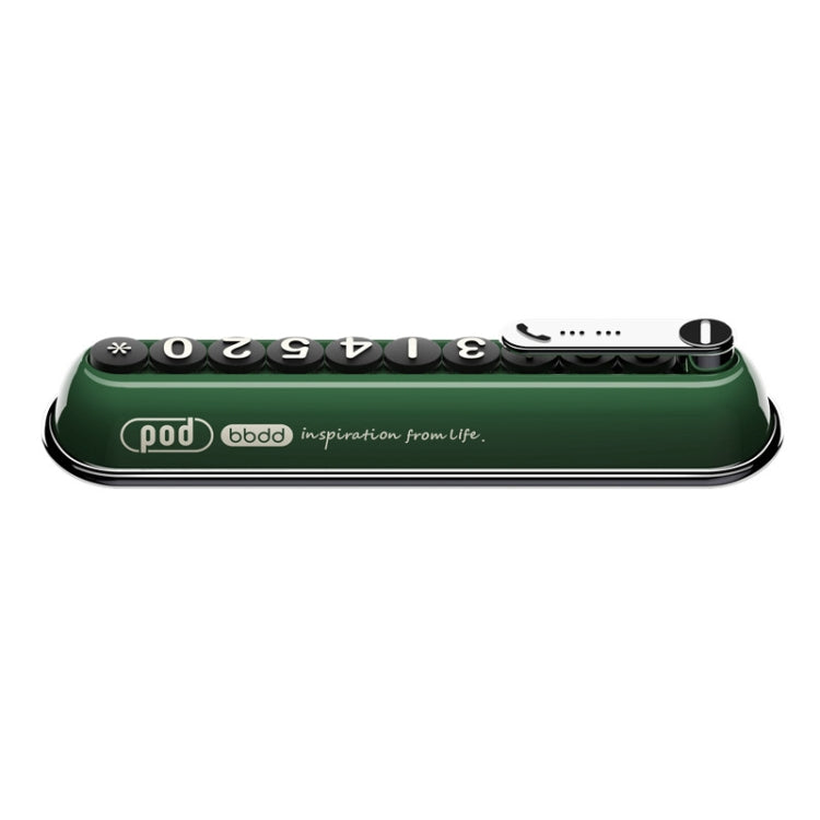 Bbdd Pod Temporary License Card Hidden Retro Parking Plate(Green) - free shipping - PMC Jewellery - Order now!
