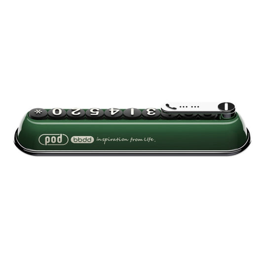 Bbdd Pod Temporary License Card Hidden Retro Parking Plate(Green) - free shipping - PMC Jewellery - Order now!