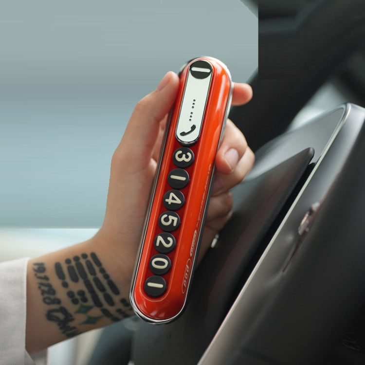Bbdd Pod Temporary License Card Hidden Retro Parking Plate(Red) - free shipping - PMC Jewellery - Order now!
