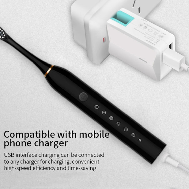 Rechargeable Ultrasonic Soft Bristle Electrical Toothbrushes Flosser 6 Gear With 4 Brushes(White) - Toothbrushes by PMC TechLife | Online Shopping South Africa | PMC TechLife | Buy Now Pay Later Mobicred