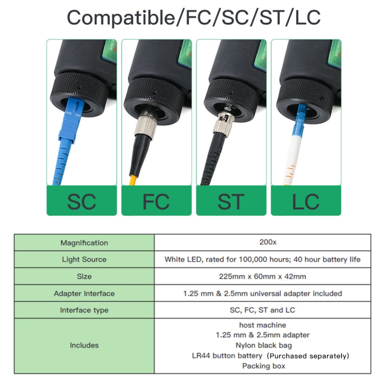 KomShine 200x Handheld Fiber Optic Magnifier Detector(KFM-200) - free shipping - PMC Jewellery - Order now!