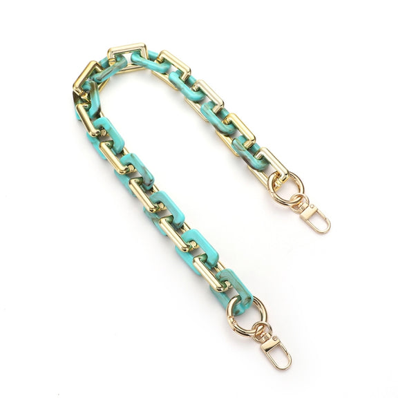 Retro Mobile Phone Chain Lanyard Tortoiseshell Acrylic Resin Bag Chain with Spacer, Spec: L205-3HS-120cm