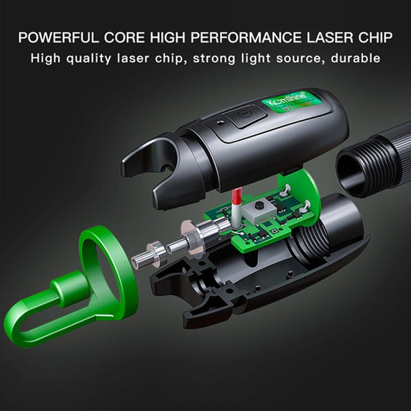 KomShine Metal Visible Laser Light Source Fiber Optic Red Light Pen, Model: KFL-11P-30MW