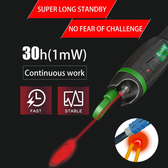 KomShine Metal Visible Laser Light Source Fiber Optic Red Light Pen, Model: KFL-11P-30MW