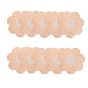 10pcs /Pack Disposable Anti-Bump Invisible Breathable Breast Patch, Model: Flower(OPP Bag)
