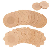 10pcs /Pack Disposable Anti-Bump Invisible Breathable Breast Patch, Model: Flower(OPP Bag)