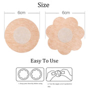 10pcs /Pack Disposable Anti-Bump Invisible Breathable Breast Patch, Model: Flower(OPP Bag)
