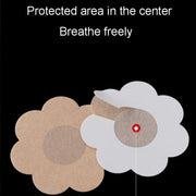 10pcs /Pack Disposable Anti-Bump Invisible Breathable Breast Patch, Model: Flower(OPP Bag)