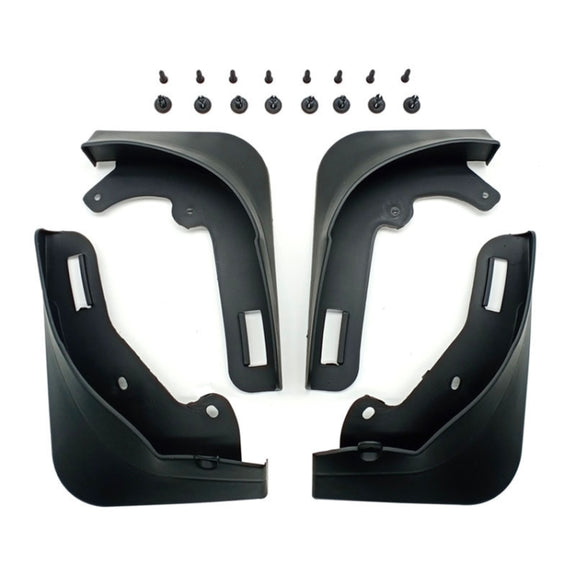 For Tesla Model Y Car Punch-Free Front And Rear Wheel Soft Rubber Mudguards, Style: Carbon Fiber