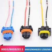 1pair For H11 / H8 / 881 Car Headlight Socket Light Holder Plug With Cable