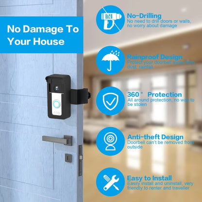 For Blink / Google Ring Doorbell Device Universal Door Overhead Bracket Anti-theft Adjustable - free shipping - PMC Jewellery - Order now!