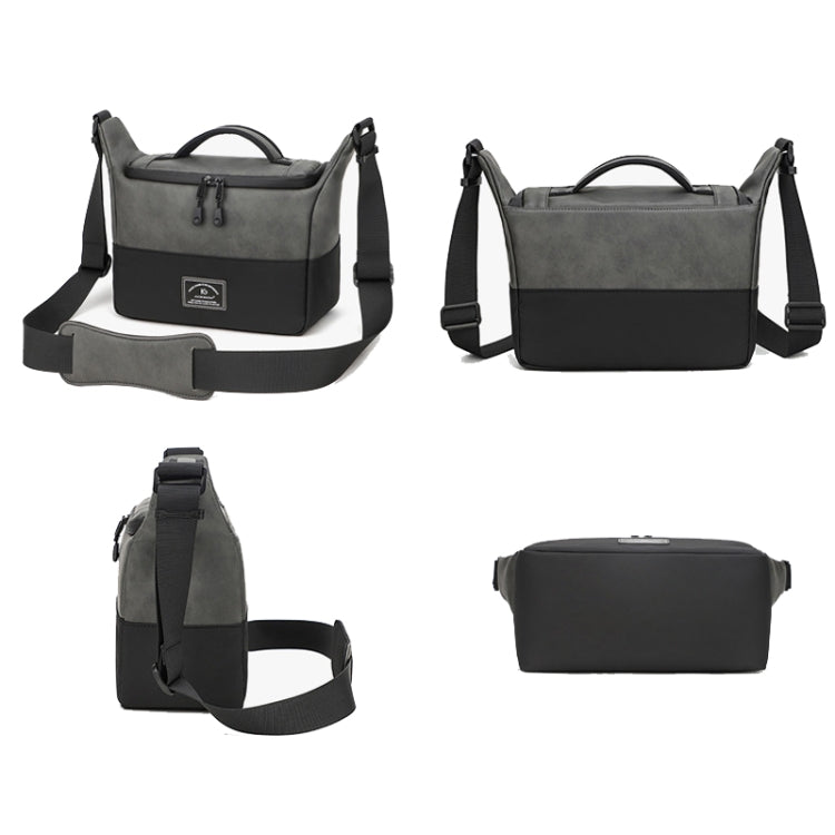 PU Leather Shoulder Crossbody Photography Bag SLR Camera Bag Lens Storage Bag(Blue) - Strap Satchel by PMC TechLife | Online Shopping South Africa | PMC TechLife | Buy Now Pay Later Mobicred