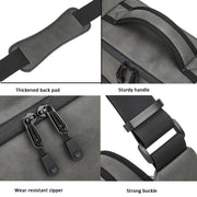 PU Leather Shoulder Crossbody Photography Bag SLR Camera Bag Lens Storage Bag(Blue)