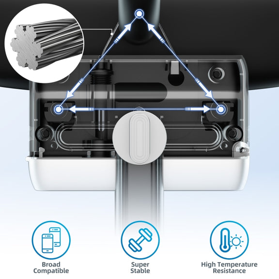 Car Rearview Mirror Phone Holder 360 Degree Rotation Smartphones Stand(Black)