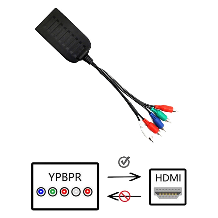 1080P Component To HDMI Adapter Cable YPbPr To HD Interface HD Converter(Black) - Converter by PMC Jewellery | Online Shopping South Africa | PMC Jewellery | Buy Now Pay Later Mobicred