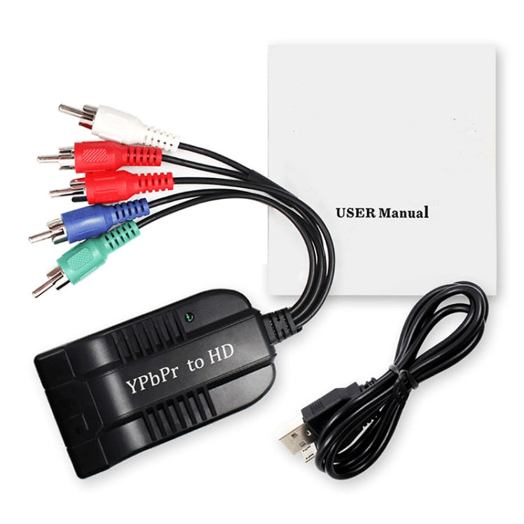 1080P Component To HDMI Adapter Cable YPbPr To HD Interface HD Converter(Black) - Converter by PMC TechLife | Online Shopping South Africa | PMC TechLife | Buy Now Pay Later Mobicred