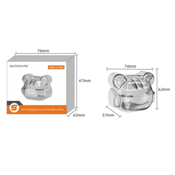 Sunnylife N4P-G710 For DJI Mini 4 Pro Integrated Gimbal Protector Camera Lens Cover Dust-proof Cap(Transparent Gray)