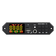 80W 12V Bluetooth MP3 Decoder Board With Power Amplifier Color Screen Call Recording, Model: Small Remote Control