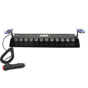 12 LED Car Front Suction Cup High Brightness Strobe Light(Red Blue)