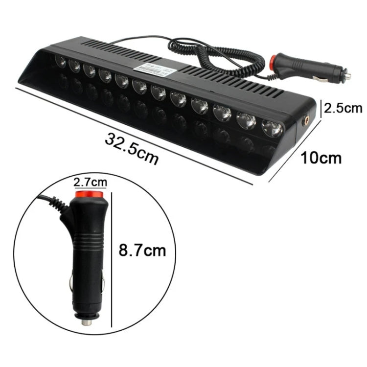 12 LED Car Front Suction Cup High Brightness Strobe Light(Red White) - Warning Lights by PMC TechLife | Online Shopping South Africa | PMC TechLife | Buy Now Pay Later Mobicred