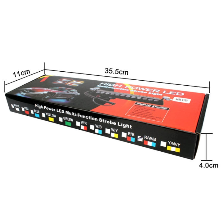 12 LED Car Front Suction Cup High Brightness Strobe Light(Red White Blue) - Warning Lights by PMC TechLife | Online Shopping South Africa | PMC TechLife | Buy Now Pay Later Mobicred