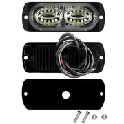 12W Car Side Signal Warning Light 24 LED Strobe Light(Red Blue)