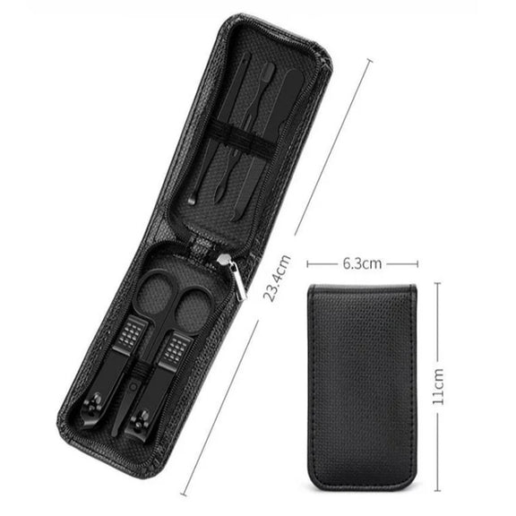 6pcs /Set Portable Nail Clipper Kit Household Nail Clipper Pedicure Tools, Color: Dark Green
