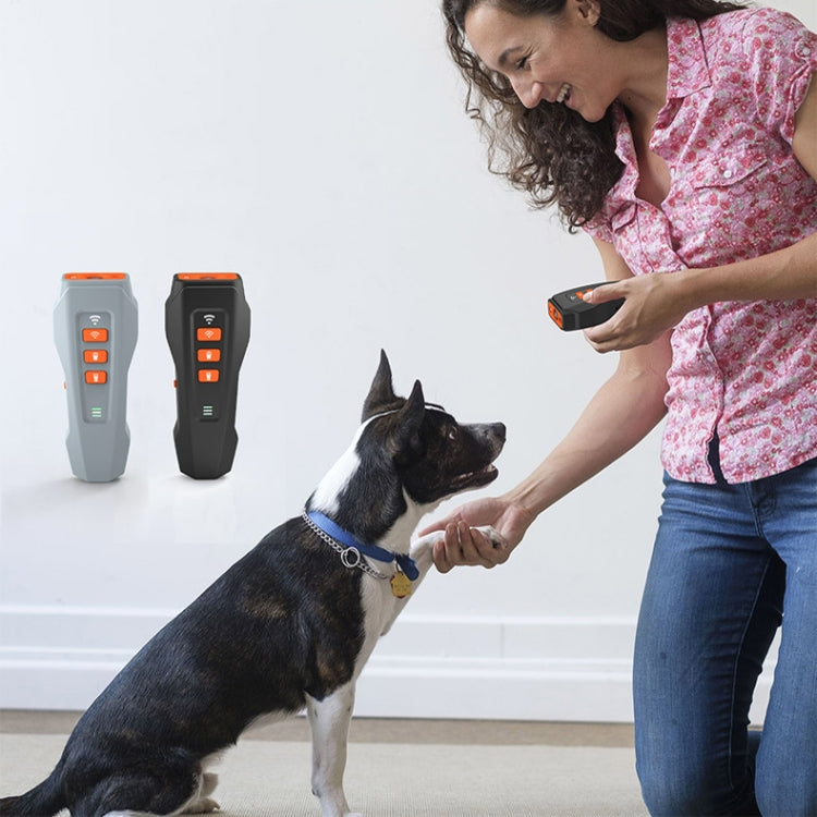 LED Flashing Light Handheld Ultrasonic Bark Arrester Frequency Conversion Dog Training Device(Gray+Orange) - Training Aids by PMC TechLife | Online Shopping South Africa | PMC TechLife | Buy Now Pay Later Mobicred