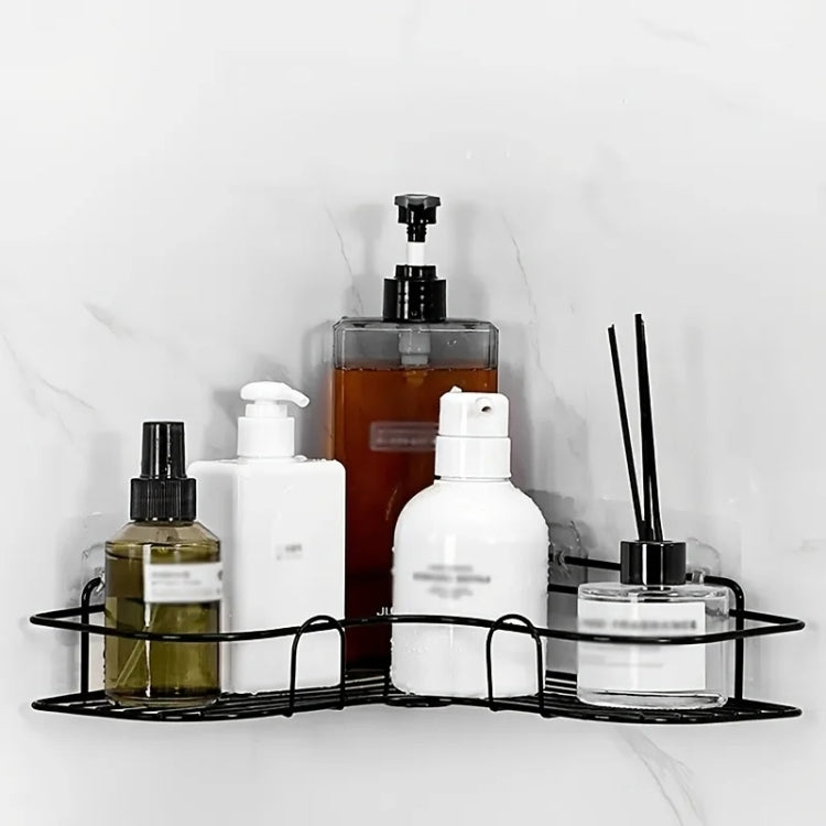 Punch-free Bathroom Triangle Storage Rack Multifunctional Wall Hanging Bracket(White) - Shelves by PMC TechLife | Online Shopping South Africa | PMC TechLife