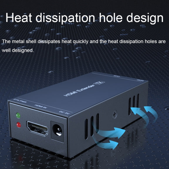 PWAY 165ft/50m HDMI To RJ45 Network Port 1080P Lossless Transmission Extender(Transmitter+Receiver)