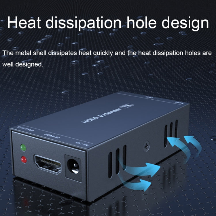 PWAY 165ft/50m HDMI To RJ45 Network Port 1080P Lossless Transmission Extender(Transmitter+Receiver)