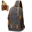 Outdoor Canvas Wear-resistant Waterproof Photography Shoulder Bag(Dark Gray) - free shipping - PMC TechLife - Order now!