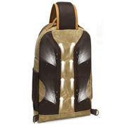 Outdoor Canvas Wear-resistant Water-resistant Photography Shoulder Bag(Khaki)