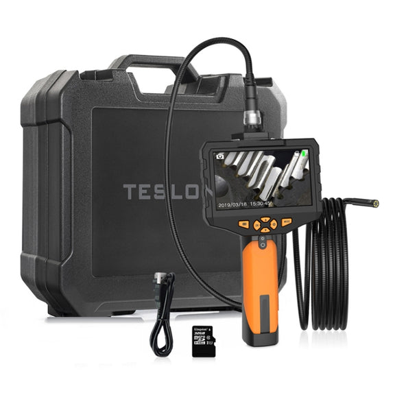 Teslong NTS300 5.5mm-3M  Dual Lens Water-resistant 5 Inch HD Industrial Borescope Auto Repair Tools