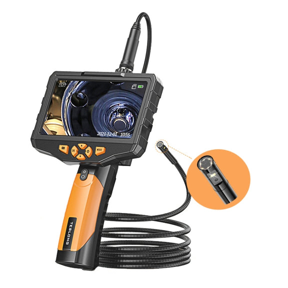Teslong NTS300 5.5mm-3M  Dual Lens Water-resistant 5 Inch HD Industrial Borescope Auto Repair Tools