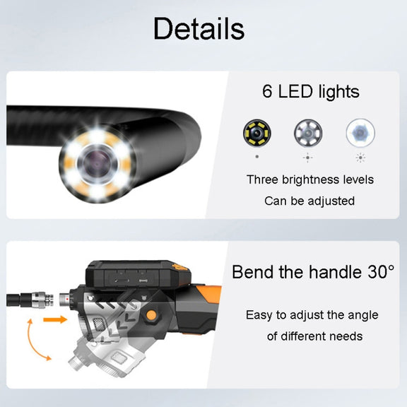 Teslong NTS300 5.5mm-3M  Dual Lens Water-resistant 5 Inch HD Industrial Borescope Auto Repair Tools