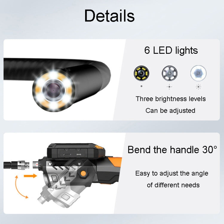 Teslong NTS300 5.5mm-3M  Dual Lens Water-resistant 5 Inch HD Industrial Borescope Auto Repair Tools