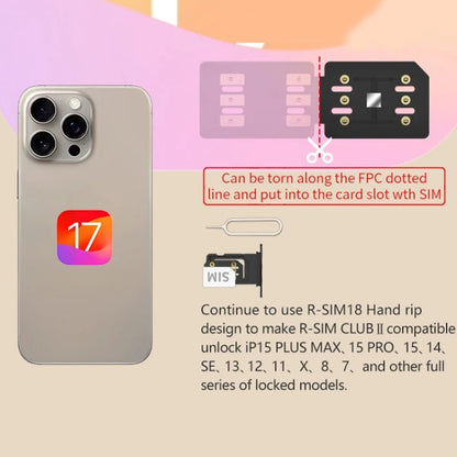 R-SIM CLUB 2 Unlock Card For IOS18 System iPhone Series - Unlock SIM Card by PMC Jewellery | Online Shopping South Africa | PMC Jewellery | Buy Now Pay Later Mobicred
