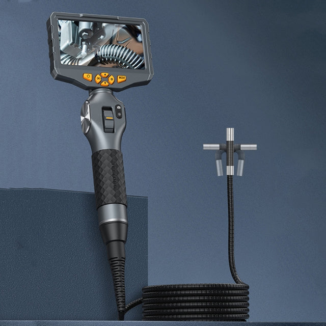 TESLONG TD500 8.5mm Lens HD 5 Inch Large Screen 360 Degree Dual Steering Borescope Industrial Components Overhaul