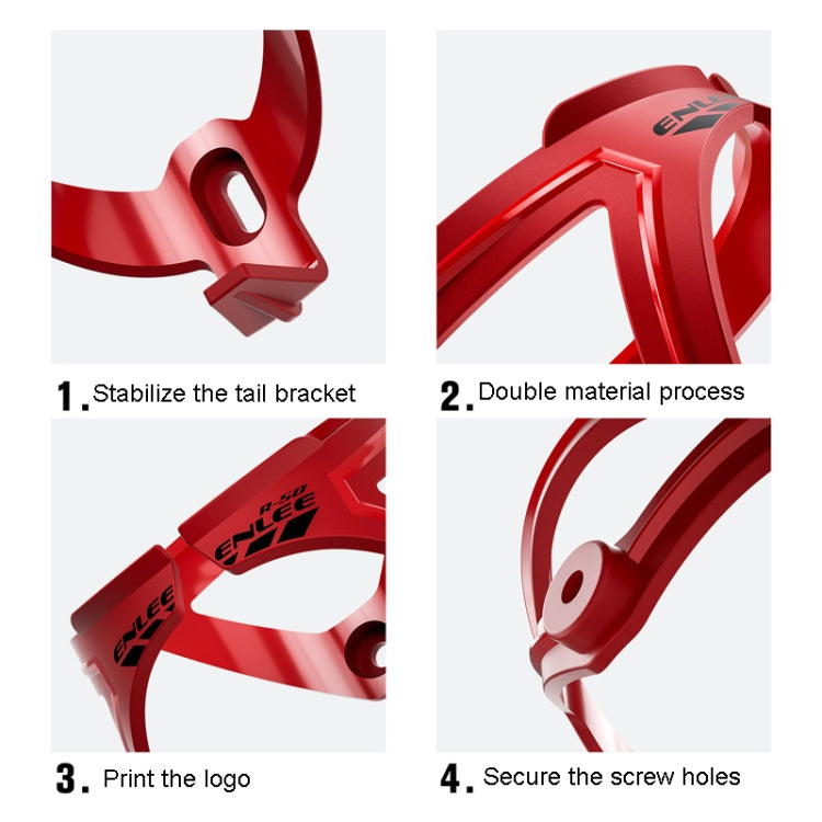 ENLEE R-50 Plastic Bicycle Bottle Cage Road And Mountain Bike Cylinder Holder Cycling Accessories(Purple) - Holders by ENLEE | Online Shopping South Africa | PMC TechLife | Buy Now Pay Later Mobicred