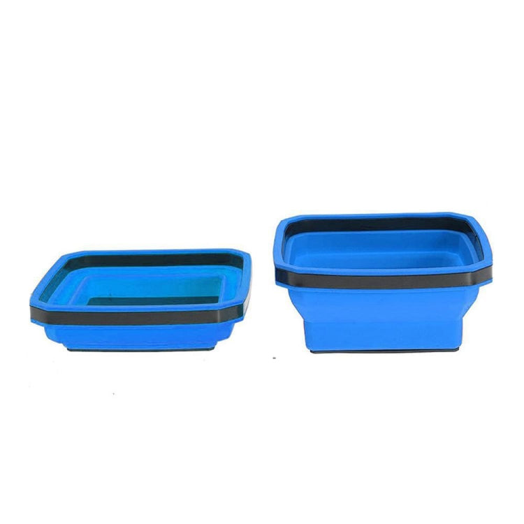Square Silicone Foldable Magnetic Parts Tray For Small Parts And Tools(Blue) - Storage Bags & Boxes by PMC TechLife | Online Shopping South Africa | PMC TechLife | Buy Now Pay Later Mobicred