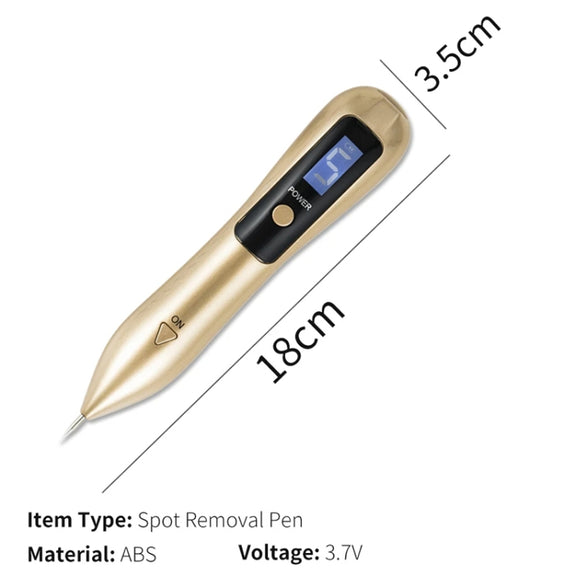 9 Gears Mole Spotting Pen LCD Home Laser Mole Spot Sweeping Beauty Instrument Without Shoot Light(White)