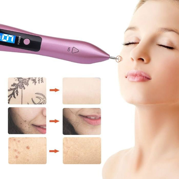 9 Gears Mole Spotting Pen LCD Home Laser Mole Spot Sweeping Beauty Instrument Without Shoot Light(Rose Gold) - free shipping - PMC TechLife - Order now!
