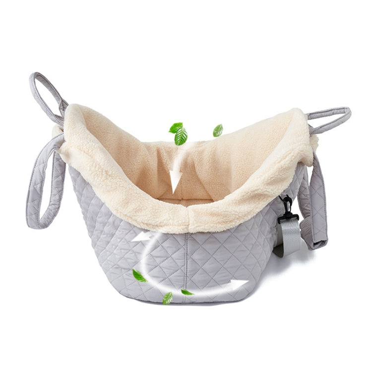 Pet Handbag Autumn And Winter Shoulder Cat Outing Bag, Color: Large Beige Camel
