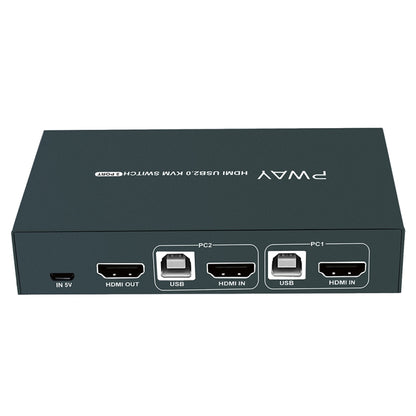PWAY PW-S7201H 2 In 1 Out HDMI KVM Switch 4K HD Video Screen Cutter - free shipping - PMC Jewellery - Order now!